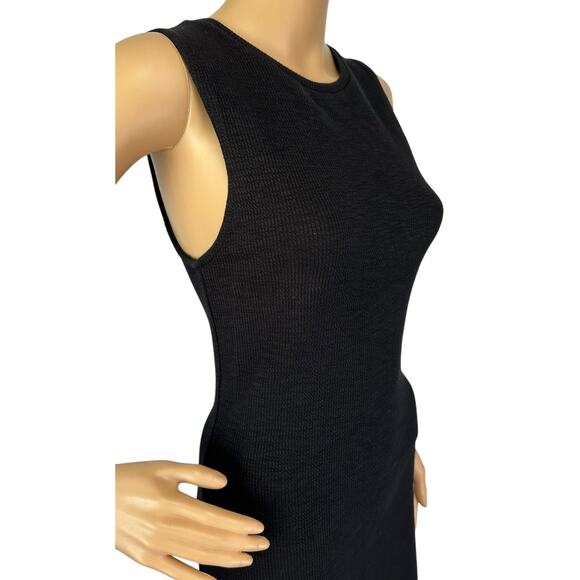 NWT Zara Ribbed Bodycon Dress Black Sleeveless Knit Size M - Picture 13 of 15